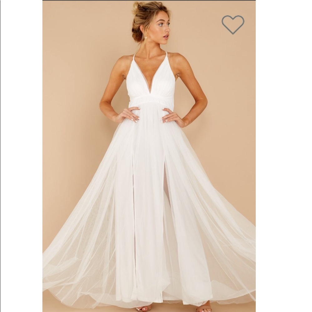 Matters of the Heart White Maxi Dress